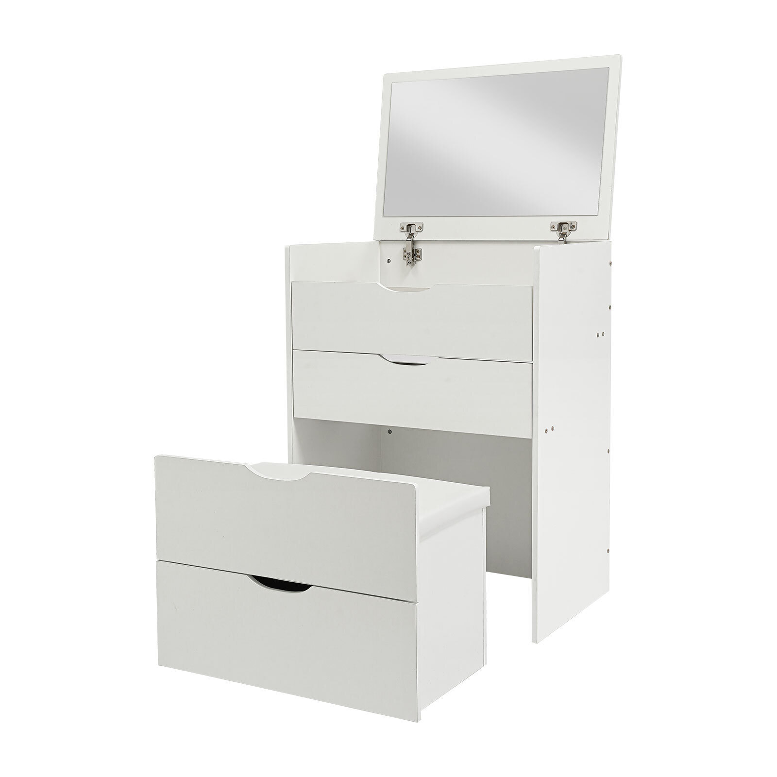 Makeup Vanity Table Dressing Table Three Drawers Vanity Desk White Makeup Table