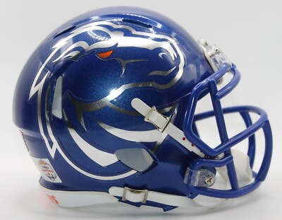 boise state football 2002 helmet Broncos Blue Metallic Revolution SPEED Mini you can easily take an out the box helmet to an extraordinary piece of art Boise State Broncos Full Size