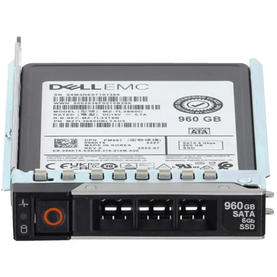 96KT6 096KT6 Dell EMC 960GB 6Gbps SATA MU TLC 2.5'SolidState Drive 14/15/16G kit - Image 2 of 4