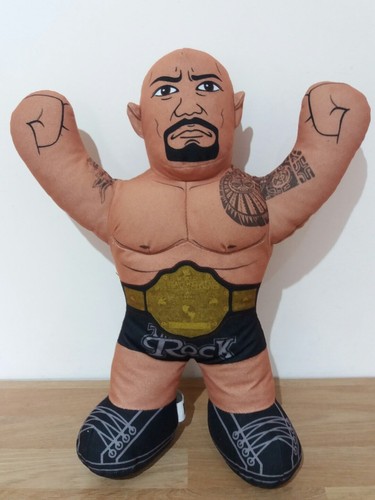 the rock wwe championship brawlin buddy buddies talking plush