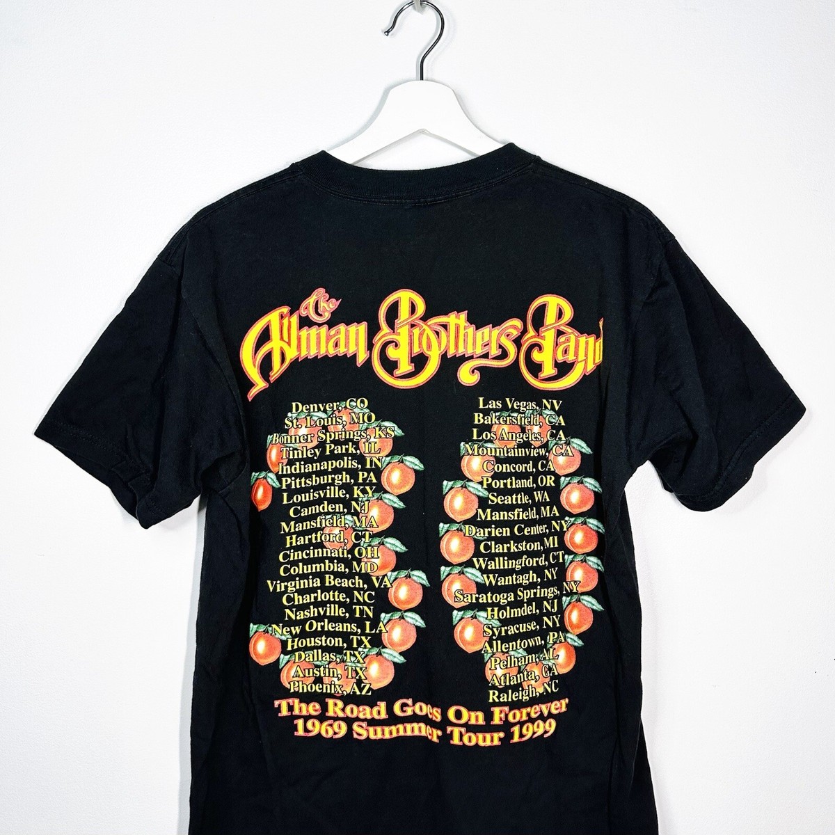 98年製!オールマン・ブラザーズ・バンド“98-ツアー”Tシャツ　黒　XL Vintage Allman Brothers Band NYC Tie Dye Concert T Shirt