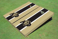 University of Colorado Black and Gold Matching Long Stripe Cornhole Boards