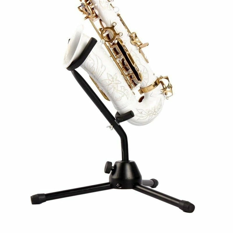 Folding Saxophone Tripod Stand Holder Sax Alto Tenor Portable Musical Instrument