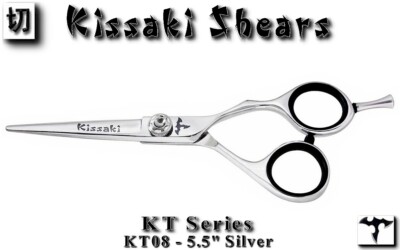 Kissaki KT Series 08 5.5'' Silver Hair Cutting Scissors Salon Hair Shears