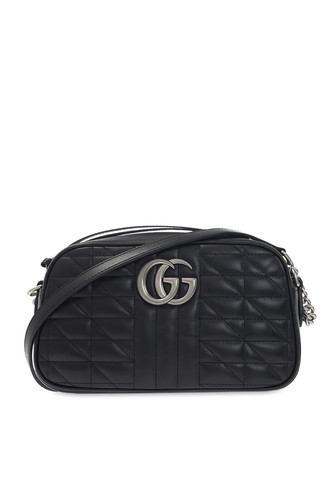 GUCCI GG Marmont Small Black Quilted Leather Shoulder Bag New & Authentic
