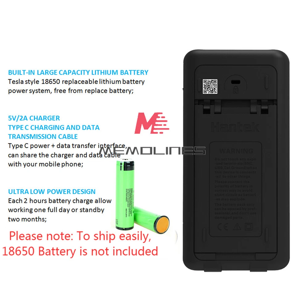 Osciloscopio de Mano Hantek 2D72 2CH 70MHz + Multímetro + Generador de Señal 25M Foto 3 de 4