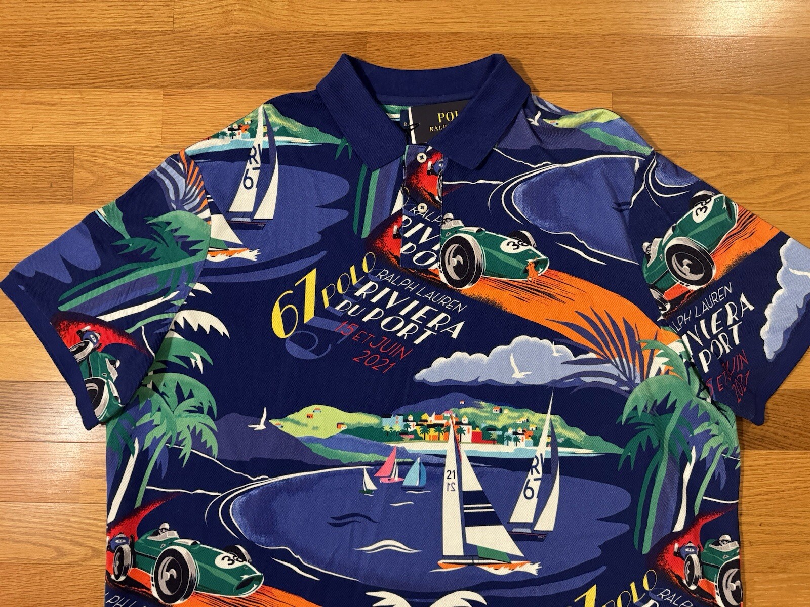 New XXL Polo Ralph Lauren Classic Fit Riviera duPort Sailing Boat Race Shirt Men image 2