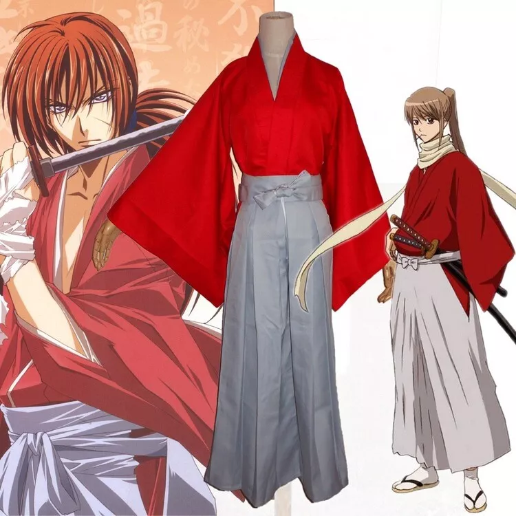 Rurouni Kenshin Himura Kenshin Cosplay Costume Outfits Halloween Carni