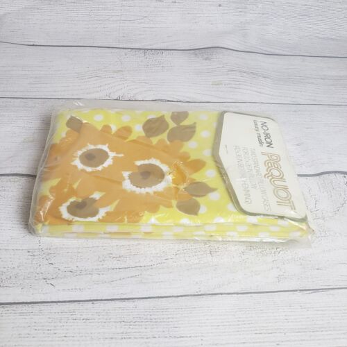 Vintage 70er Jahre Sonnenblume Standard Kissenbezug Set Retro Pe"" Luxus Mussin Film Requisite - Bild 3 von 7