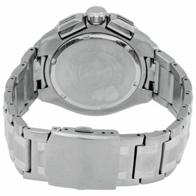 CITIZEN Orologio Uomo Eco-Drive Analogico - Quadrante Verde, Cassa Argento 41 Mm, Cinturino In Pelle Nera. Alimentato A Luce, Cronografo, Data, Impermeabile 5 Bar. Regalo Con Garanzia 2 Anni. - 3