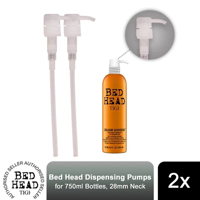Tigi Bed Head Dispensing Pumps Fit with 750ml Bottles, 2x 28mm Neck