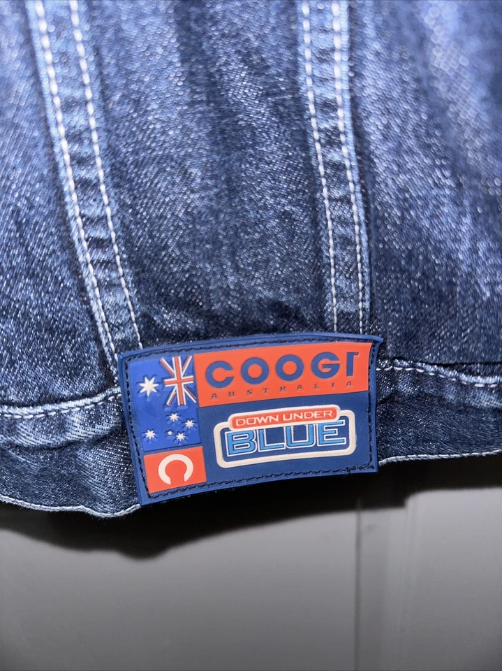 Vintage COOGI Australia Down Under Blue Denim Jacket Men's 3XL Heavy Thick Jean - Image 3 of 4