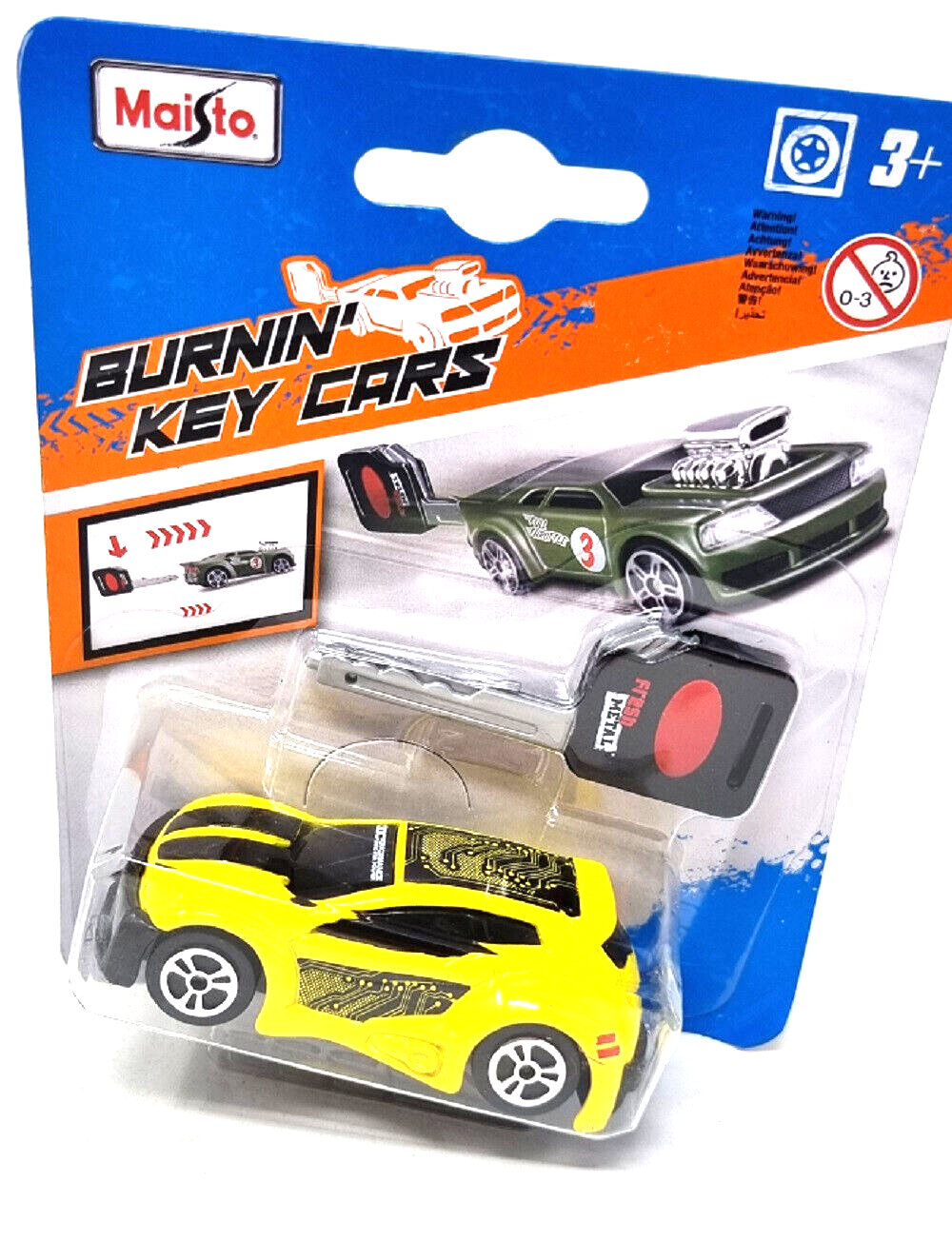 MAISTO BURNIN KEY CARS M15101 SCALE MODEL DIECAST FAST RACE SUPER HOT