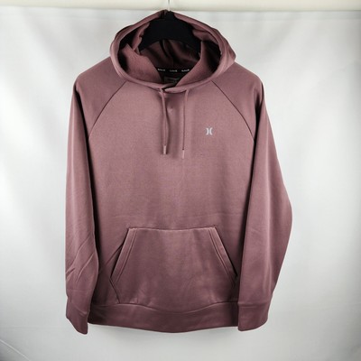 Hurley Hoodie Mens Large Rose Taupe Exist Icon Logo Pullover Hoodie NWT