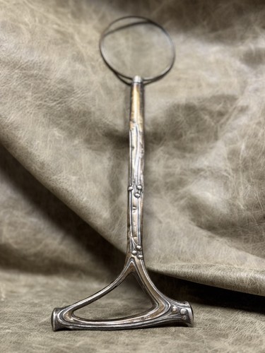 JUGENDSTIL MARKIERTE LUPE MIT VIKTORIANISCHEM SONNENSCHIRMGRIFF - Bild 3 von 6