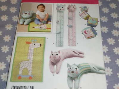 SIMPLICITY 2389 BABY'S GROWTH CHART PLAY MAT PILLOW BABTY BLOCKS PATTERN-UNCUT