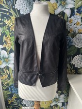 Liu-jo Short Black Jacket Size Uk 10