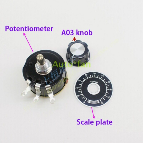 Single Coil Wound Potentiometer WX112(050) 5W 1K 2K2 4K7 10K 10 STÜCK - Bild 3 von 3