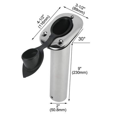 amarine fishing rod holders Made 4 Pack of Stainless Steel Rubber with Cap, Liner, Gasket (30 Degree Rod Holders) : Sports & Outdoors Rod Holders Flush Mount M-Arine