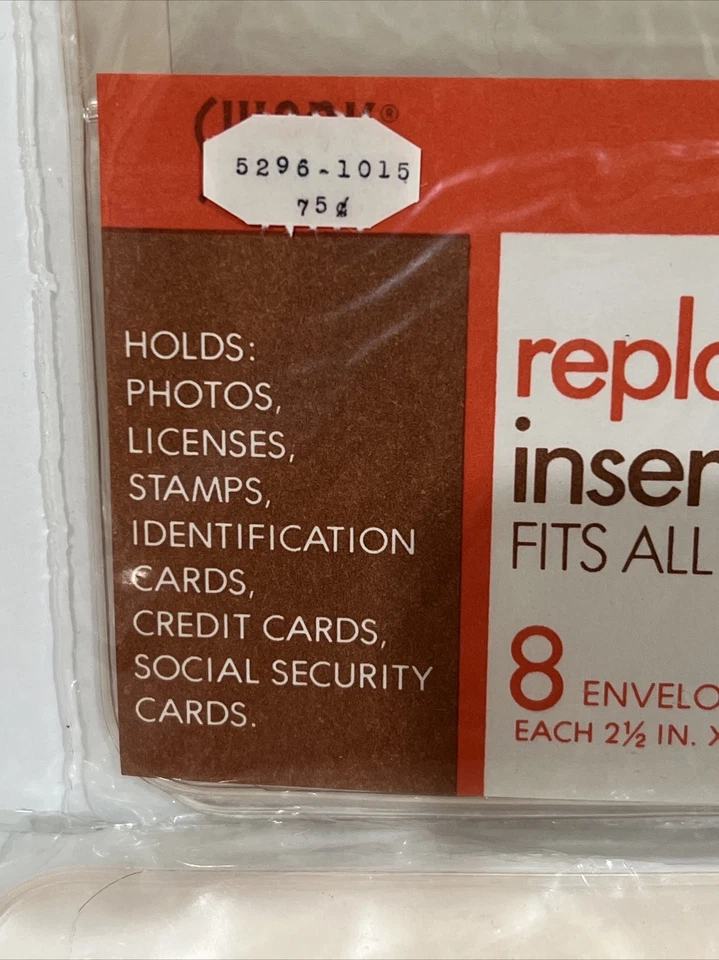 VTG Lot Of 10 Swank Clear Replacement Inserts 8 Slots Fits All Wallets 16 Views - Image 3 of 4