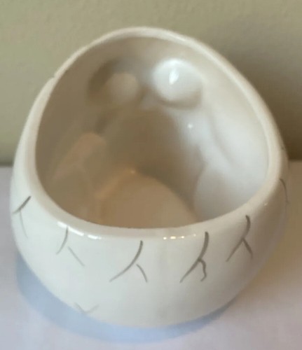 Royal Norfolk Skull Skeleton Ceramic Planter Bowl Dish Halloween White - Picture 3 of 6