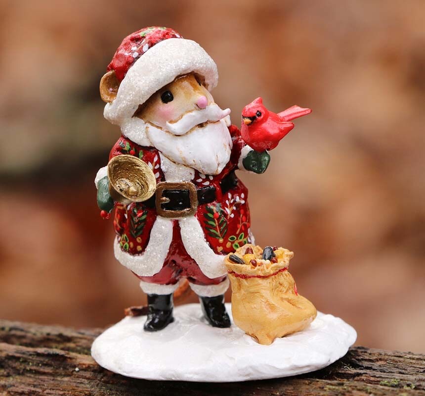 Wee Forest Folk ST. NICHOLAS, WFF# M-602a, LTD Christmas 2023 Santa Mouse