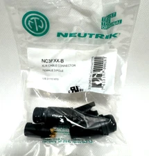 NEUTRIK NC3FXX-B 3-Pin XLR Female Gold Contact Cable Connector Black 3 Pole