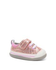 See Kai Run Stevie II INF Rose Shimmer Sneaker 1329 Baby Girls Shoes Size 5