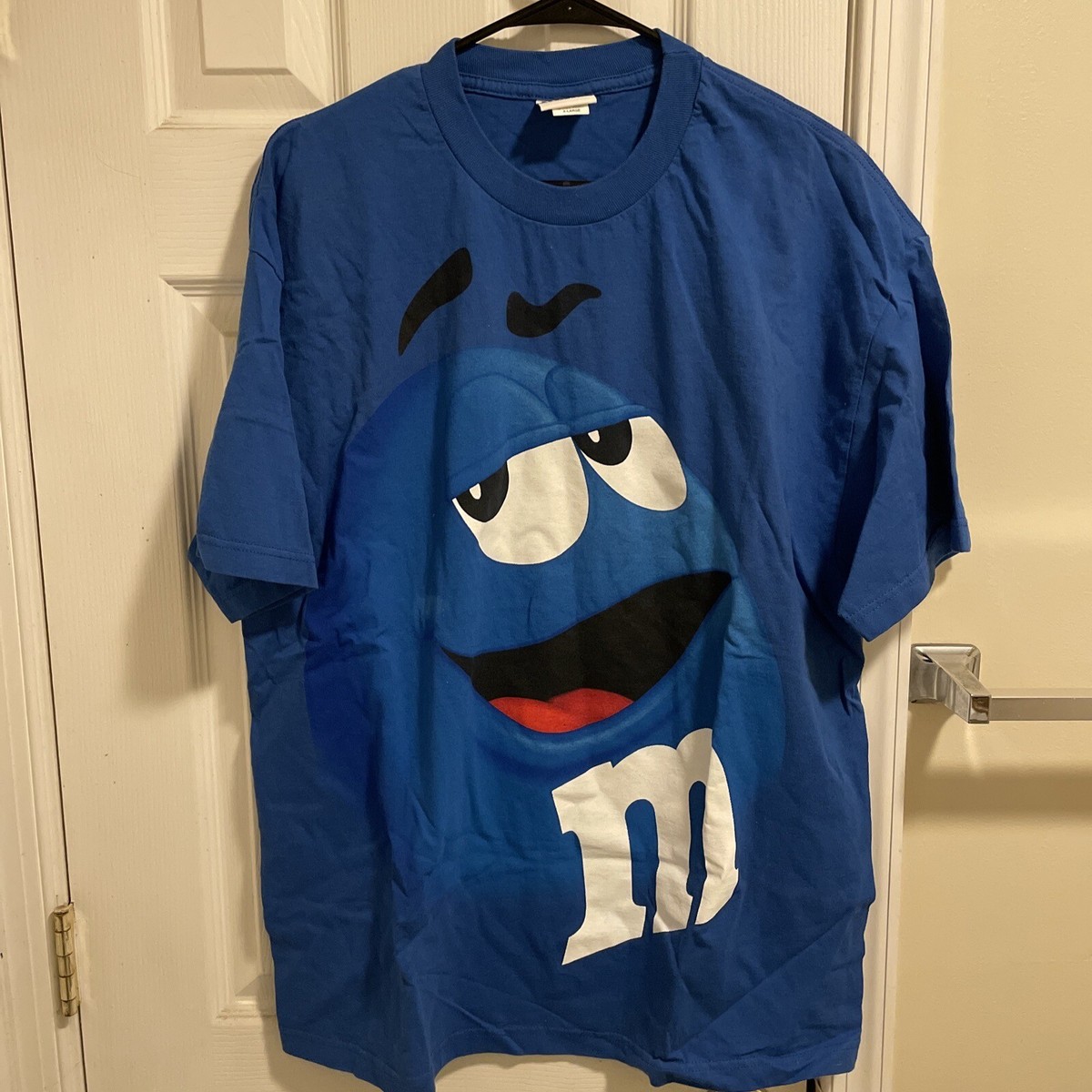 Vintage 90s Blue MM Candy T Shirt Shirt Size X-Large Blue M&Ms All