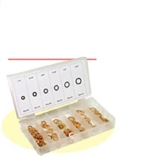 Copper Crush Washer Assortment  SAE Flat Ring Brake Line Seal