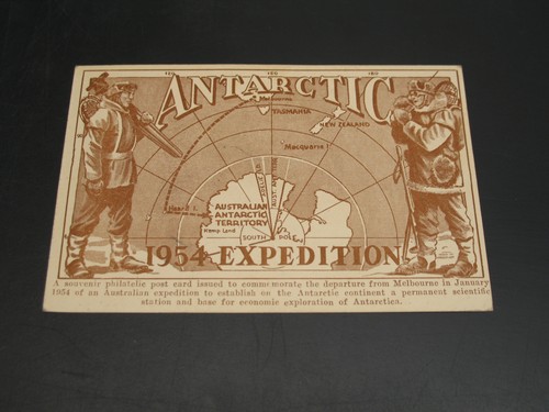 Australien 1954 Antarktis Postkarte nach Dänemark *15561