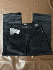 Silver Jeans Co Women's Highly Desirable Trouser Black Corduroy 34/31 MSRP $78.