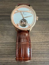 Poniger P8.19 Automatik Open Heart 41mm Roségold Saphirglas neuwertig OVP