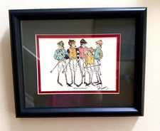 VTG “What’s Up Shorty” Artist Susan McHugh Signed. Framed & Matted Print 9x11”