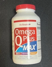 Dr. Sinatra Omega Q Plus MAX - Heart 100mg of CoQ10 Turmeric *LARGER 180 softgel