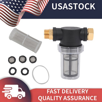 #ad Garden Hose Filter Pressure Washer Inlet Water Inline Filter New for Sediment $10.39