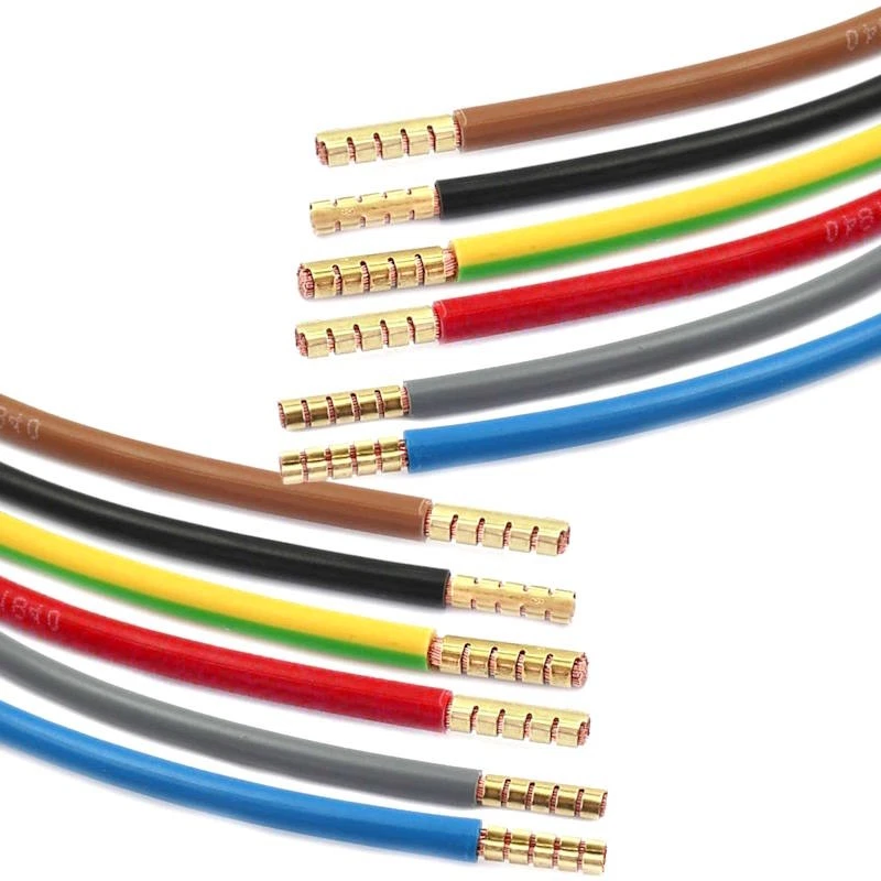 WITTKOWARE 110cm/10mm² Elektro-Verdrahtungsbrücken, Aderendhülsen 18mm, verschiedene Farben