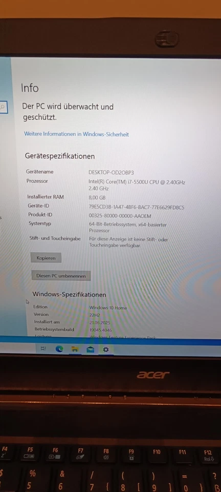 Acer Aspire V 15 Nitro- VN7-571G Core i7 8GB RAM 240GB SSD Windows 10 - Bild 4 von 4