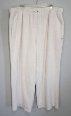 Fabletics Womens White Fleece Cozy Wide Leg Sweatpants Size 2X