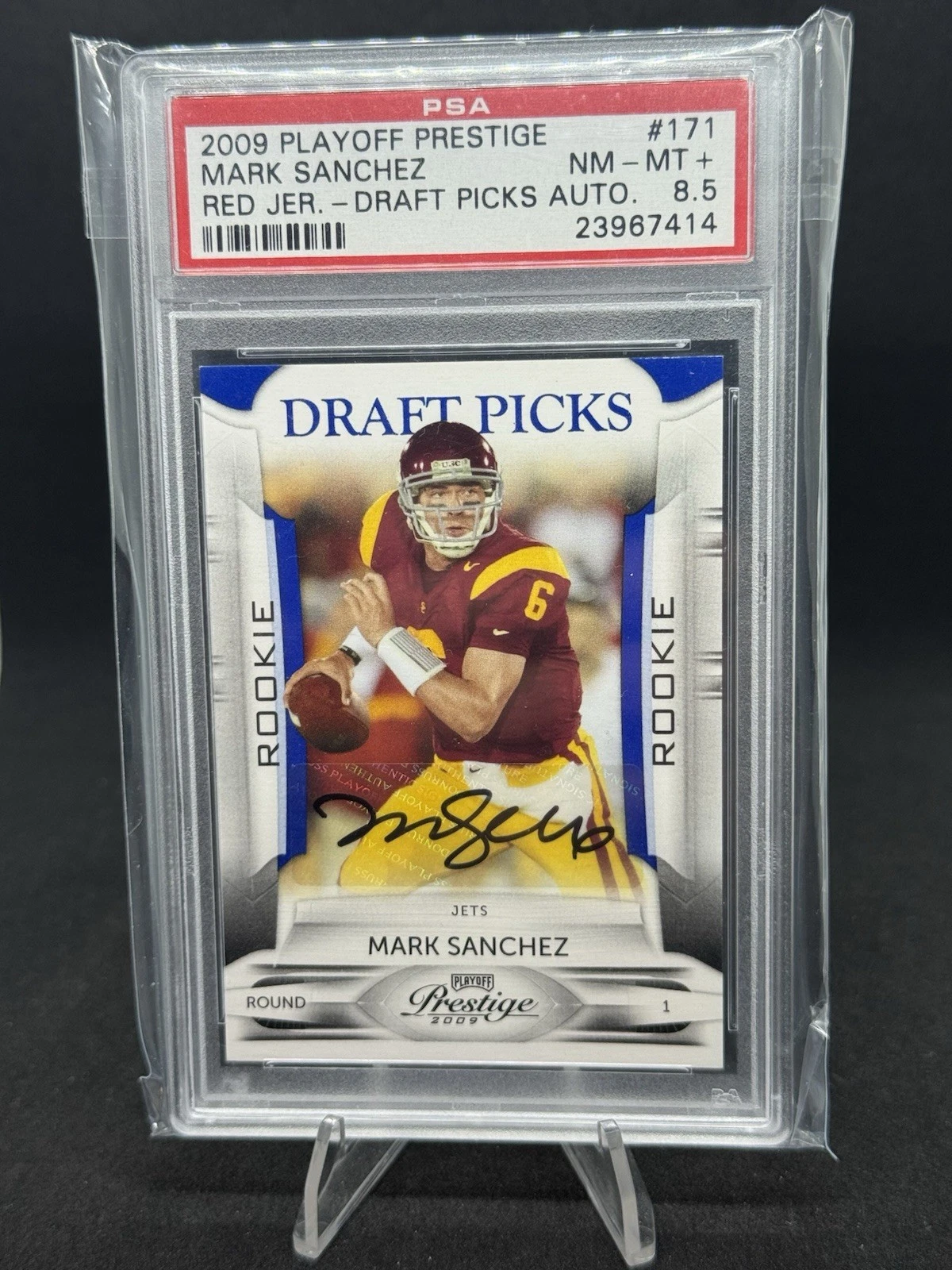 Mark Sanchez Playoff Prestige #171 Red Jersey-Draft Picks Autograph
