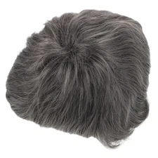 Synthetic Grey Curly Wig Short Cut With Bangs For Black Women Comfortable Fit