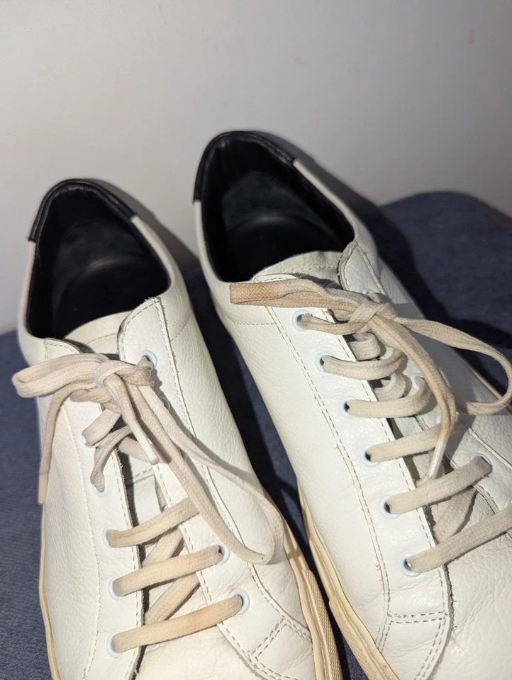 Common Projects Aquiles Retro Bajo Mujer Talla EU 40 US 10 Cuero Blanco Foto 3 de 4