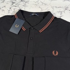 Polo uomo FRED PERRY nera manica lunga doppia punta TAGLIA 3XL NUOVA CON ETICHETTE M3636 U35