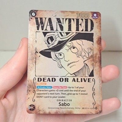 One Piece Sabo Wanted Poster OP13-120 Alt Art Black SEC SP English