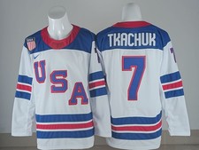Brady Tkachuk 7 Hockey Team USA Winter Olympics 2026 Jersey White All Stitched