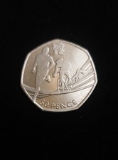 Rare London Olympic 2012 Triathlon 50p-Fifty Pence Coin, Circulated,Issued 2011