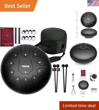 Enchanting 12 Inch Steel Tongue Drum - Perfect for Music Therapy & Meditation