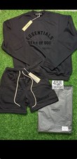 Essentials Fear of God Men's Black Sweatsuit Set M Sweatshirt Shorts