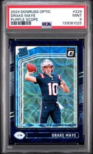 2024 Donruss Optic Drake Maye Rated Rookie Purple Scope Prizm   PSA 9 ROOKIE