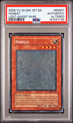 PSA AA 1ST EDITION 2008 Honest Ghost Rare LODT-EN001 Light of Destruction YUGIOH